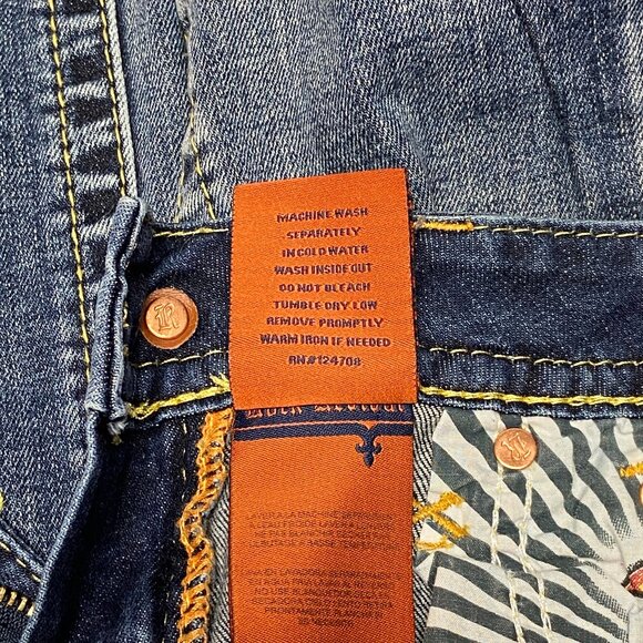 Low Rise Light Distress Jessica Straight Faded Denim Jeans 25 Rock Revival - Picture 16 of 16